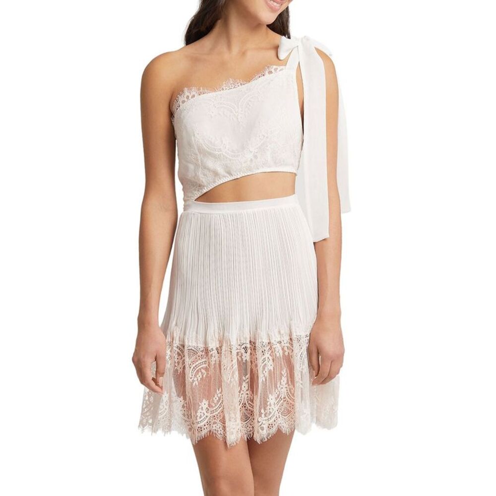 Rya Collection Womens Anniversary Lace Cutout Chemise X-Small Ivory/Beige  NWT